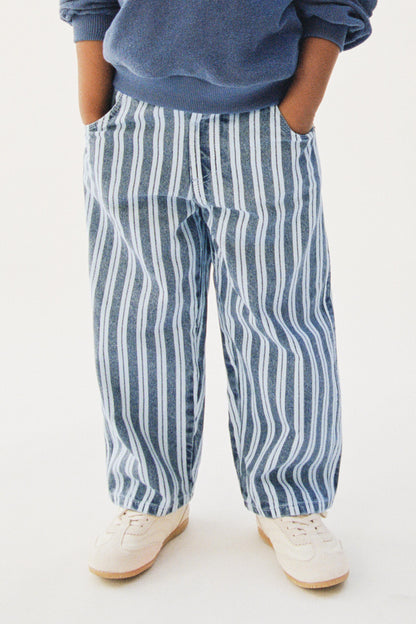 Pantalon jean baggy rayas