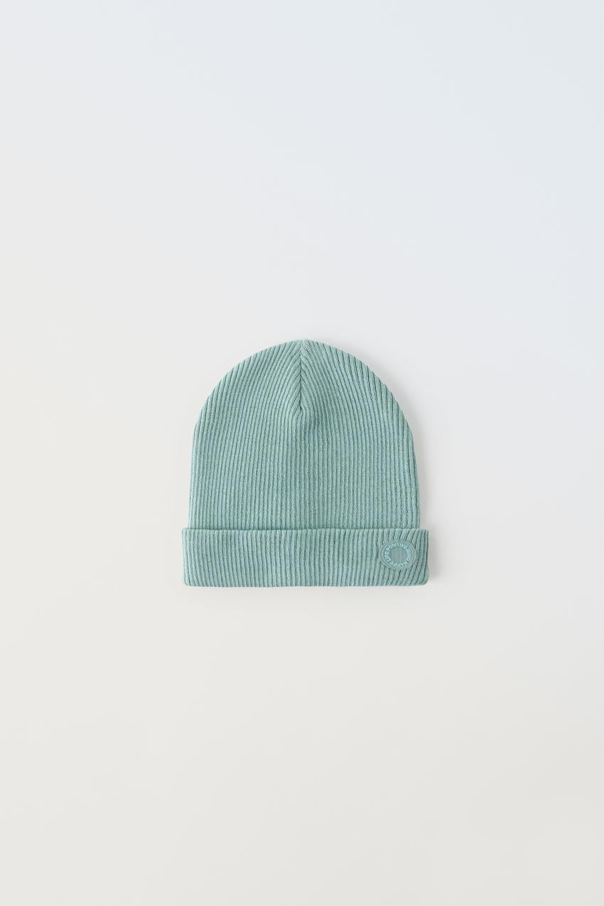 Gorro algodon verde agua