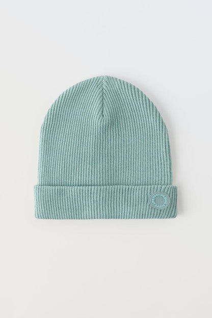 Gorro algodon verde agua