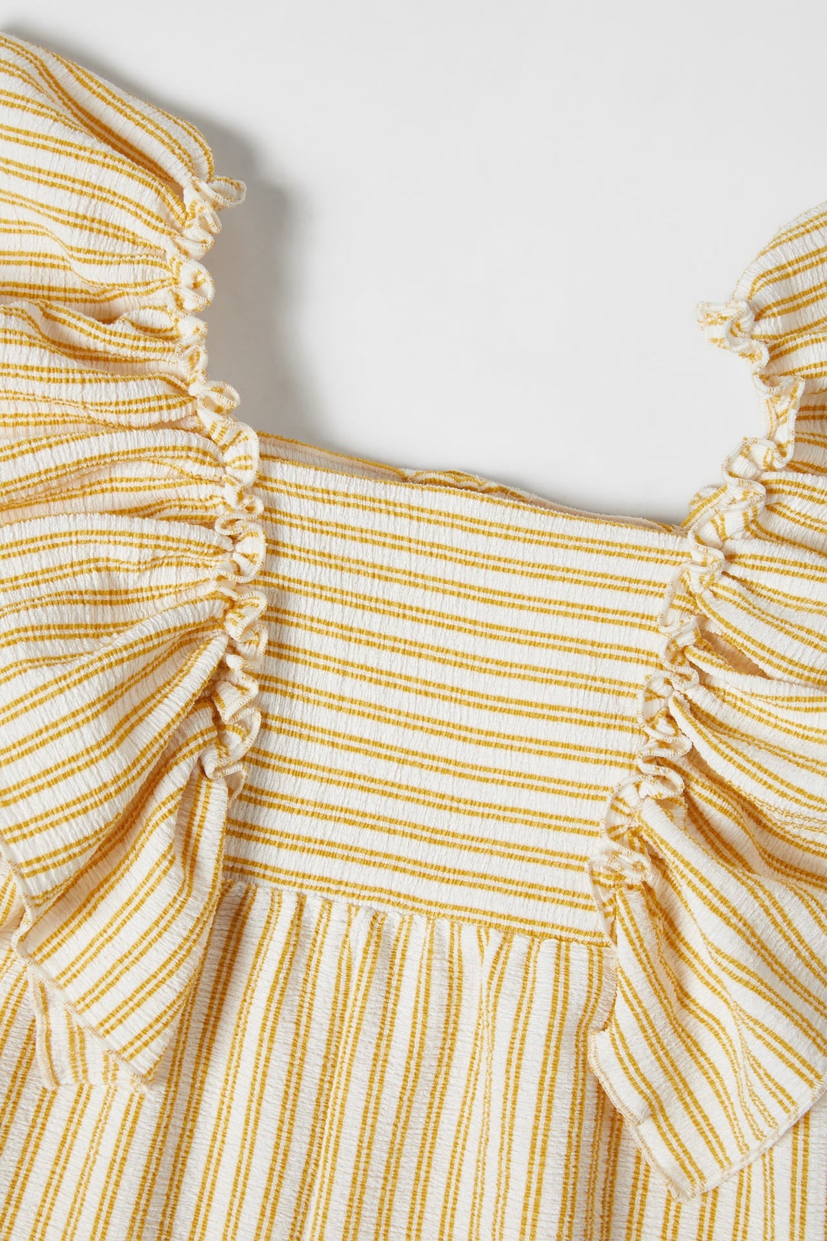 Enterizo rayas con volantes