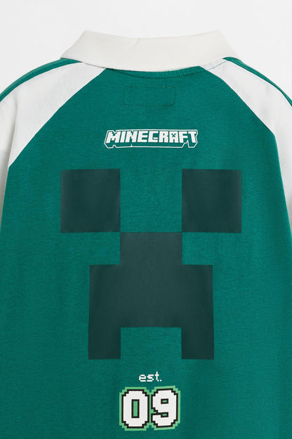 Polo minecraft manga corta