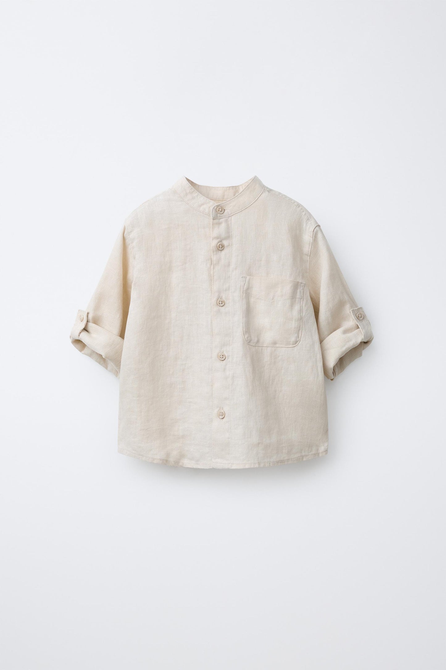 Camisa lino beige