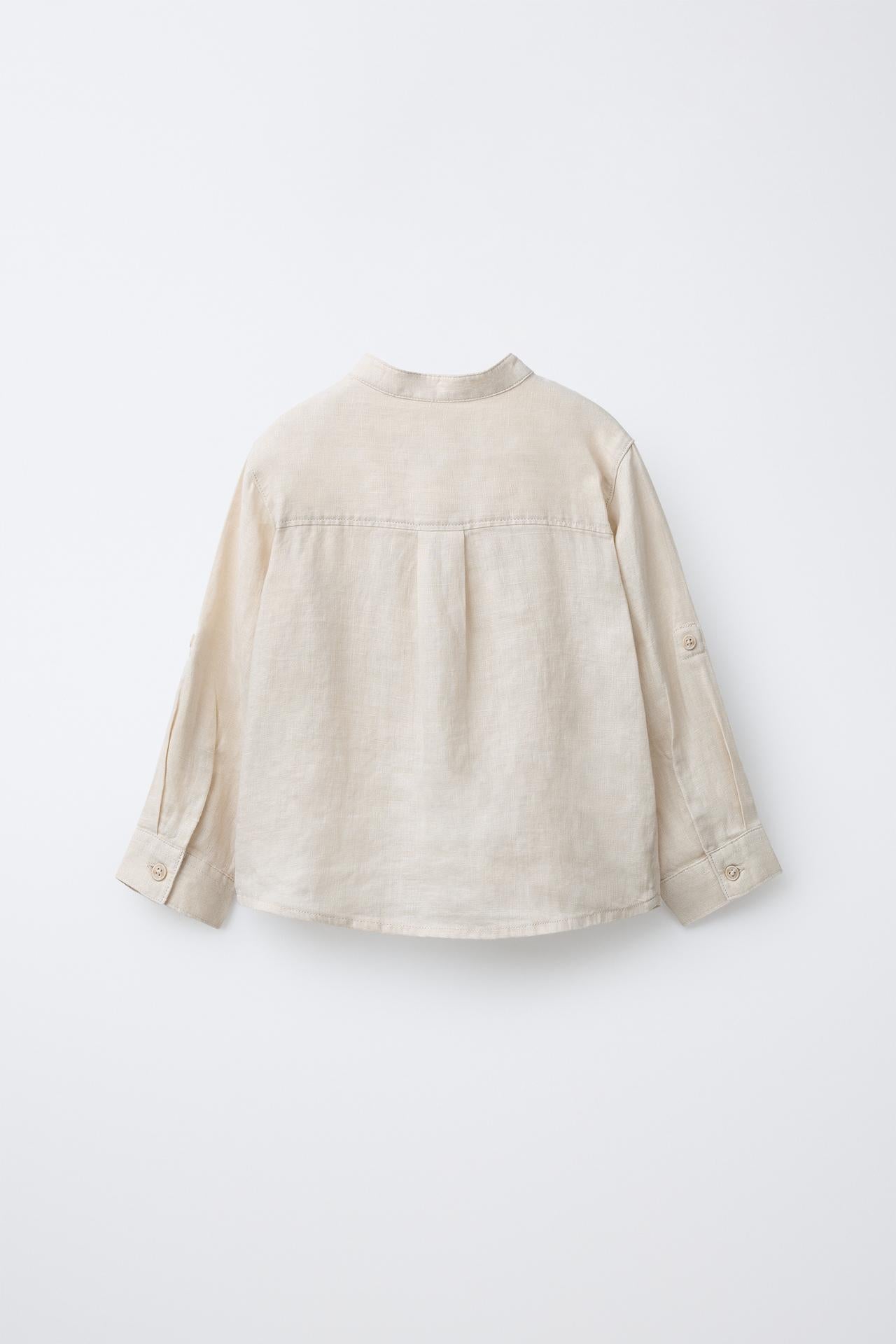 Camisa lino beige