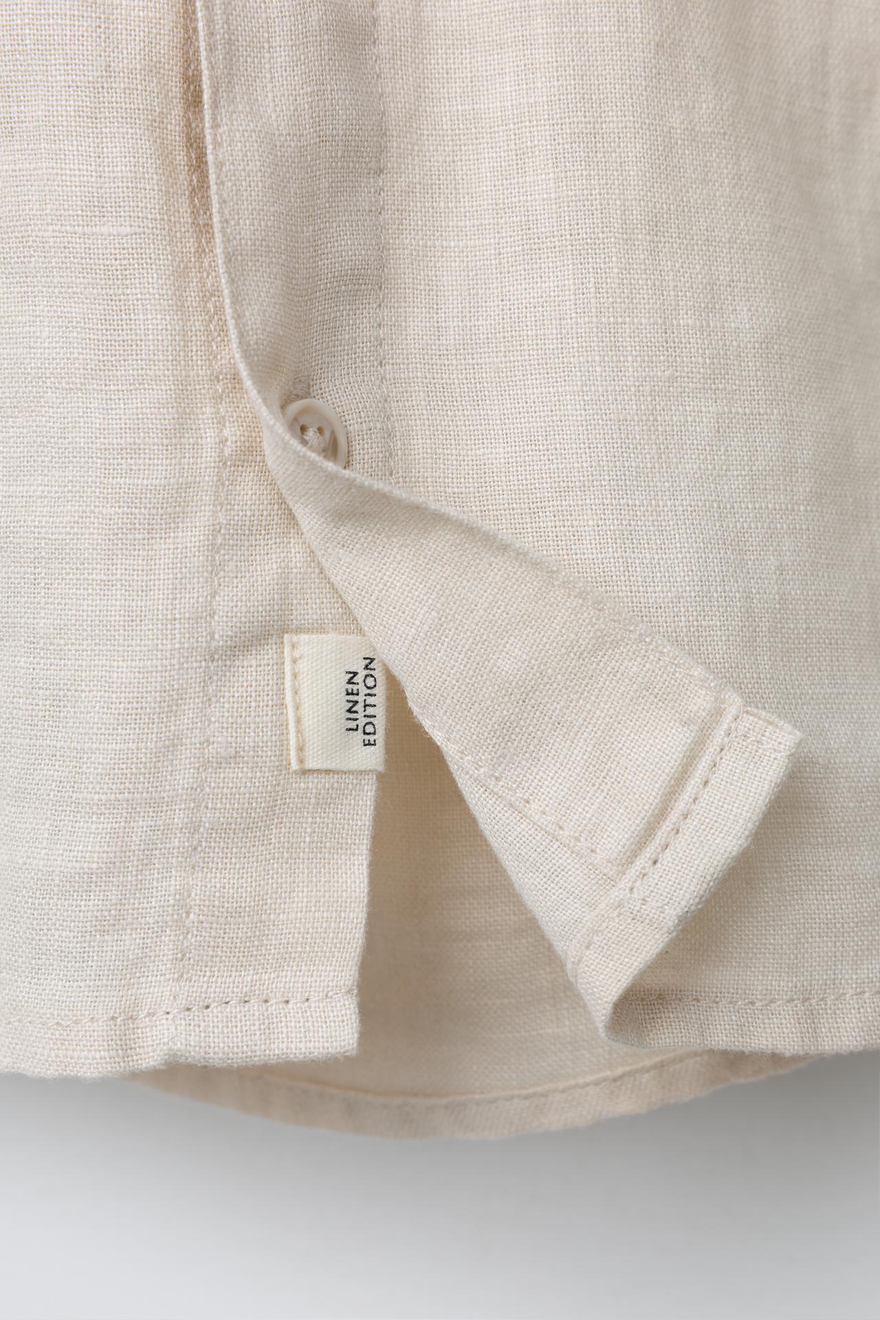 Camisa lino beige