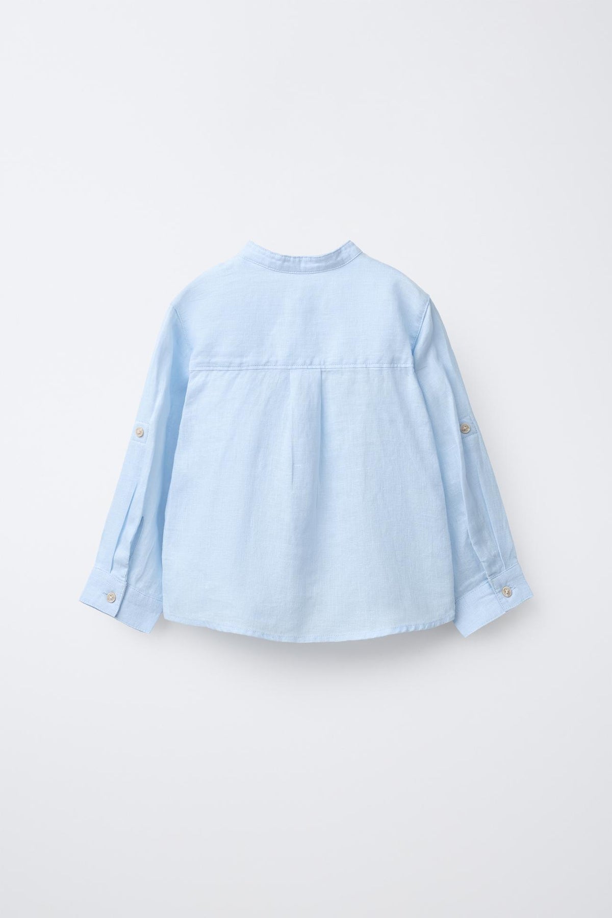 Camisa lino celeste