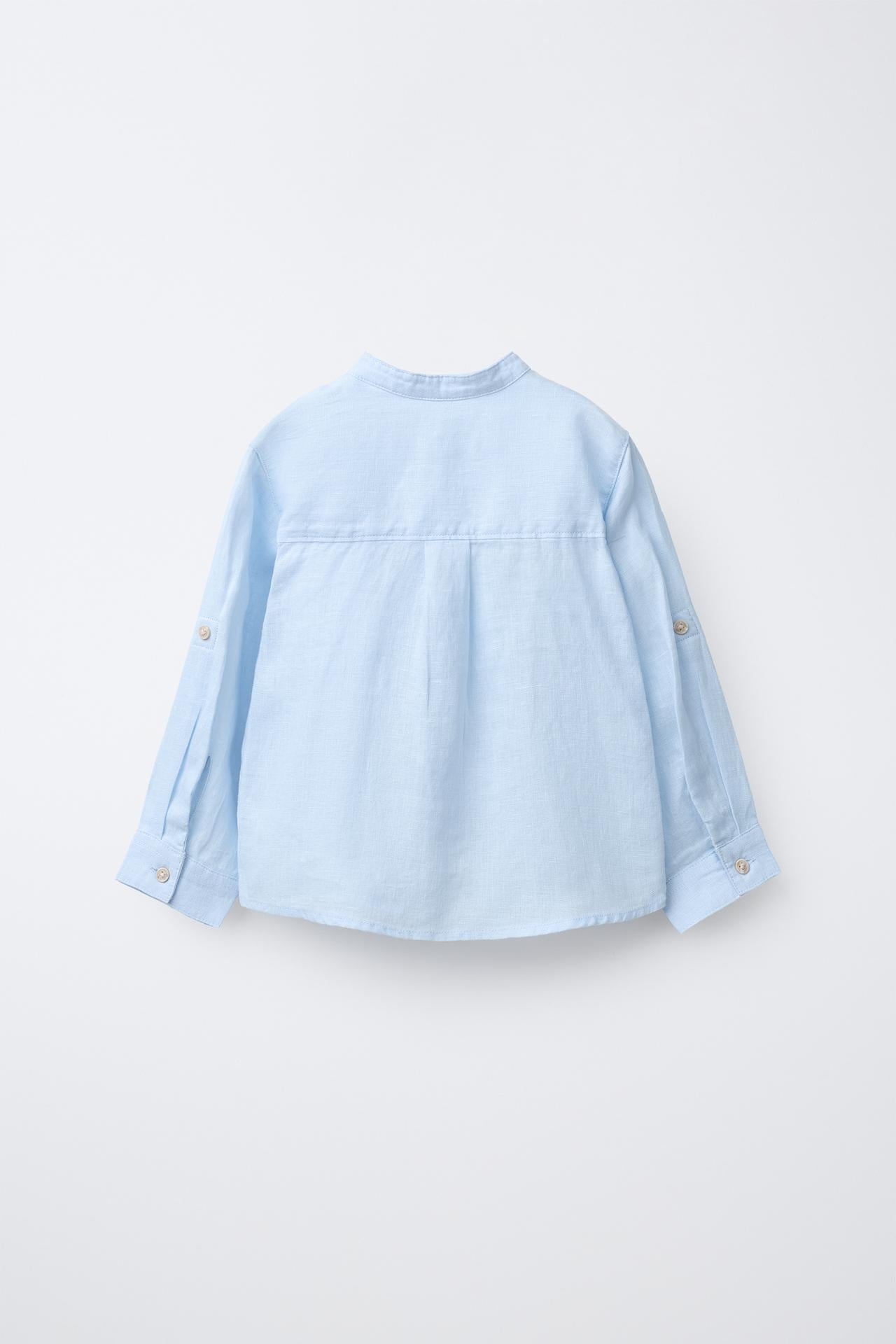 Camisa lino celeste