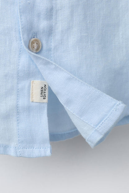 Camisa lino celeste