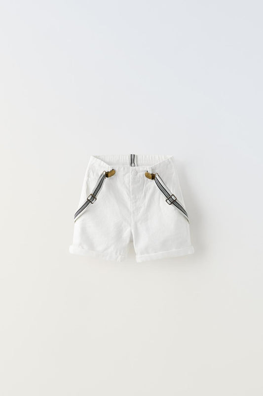 Short blanco con suspensor
