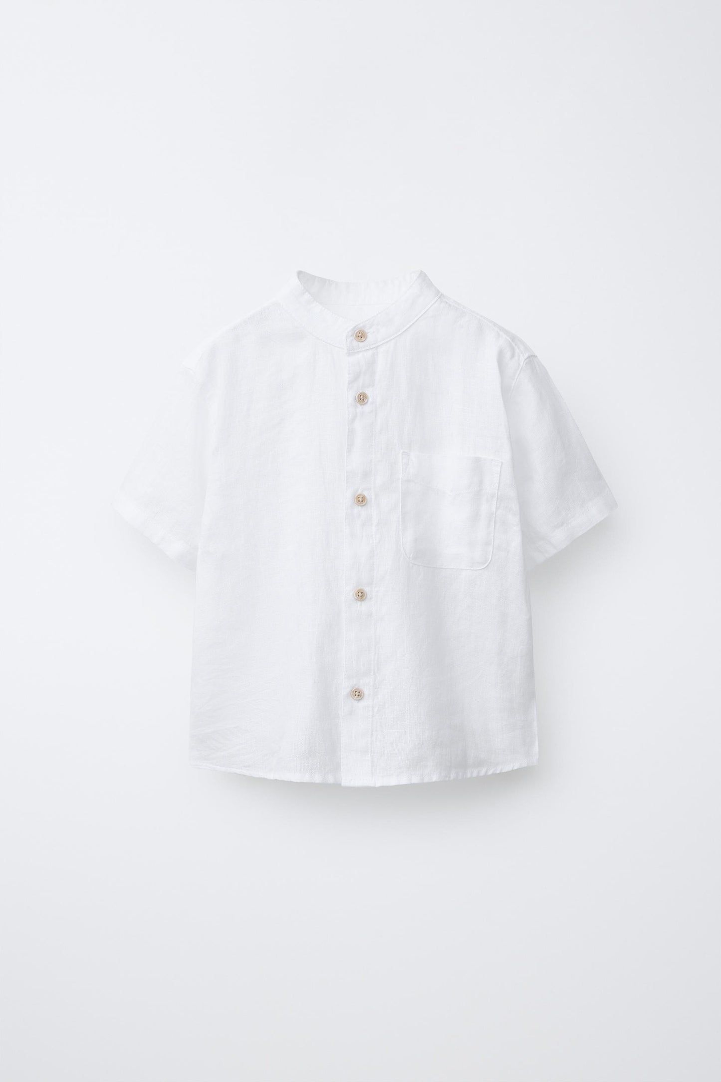 Camisa lino manga corta