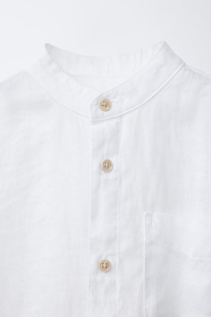 Camisa lino manga corta