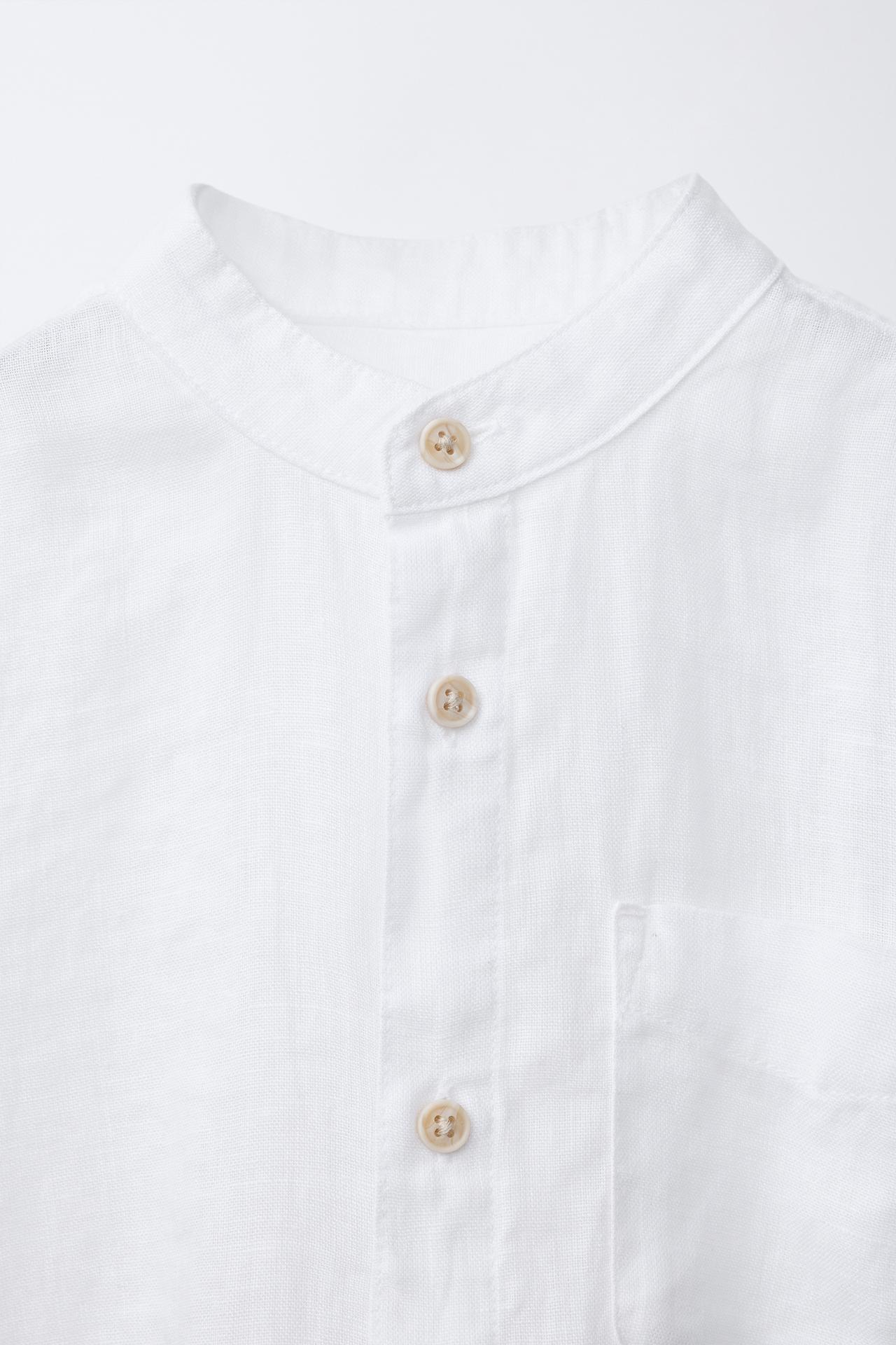 Camisa lino manga corta
