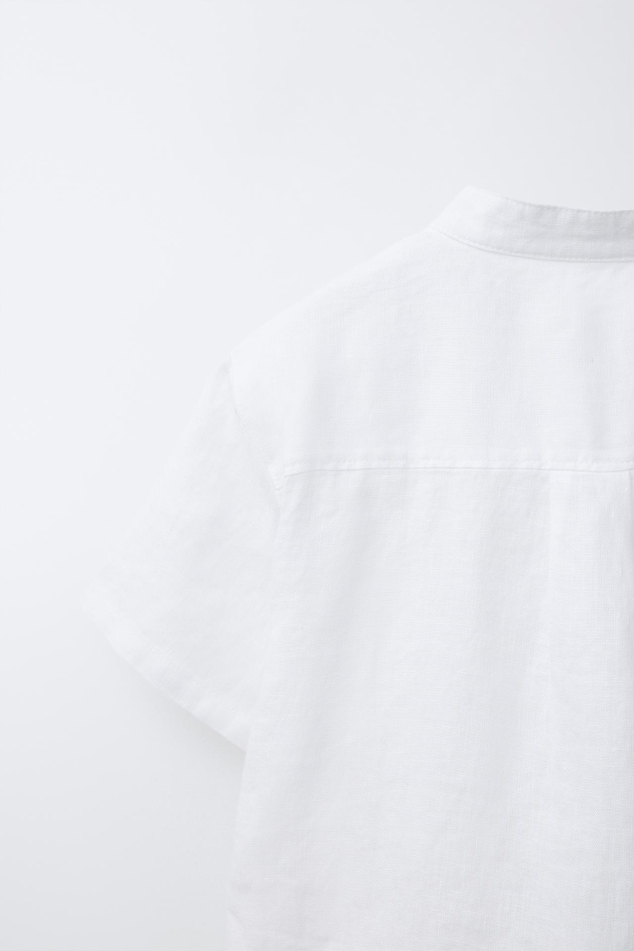 Camisa lino manga corta