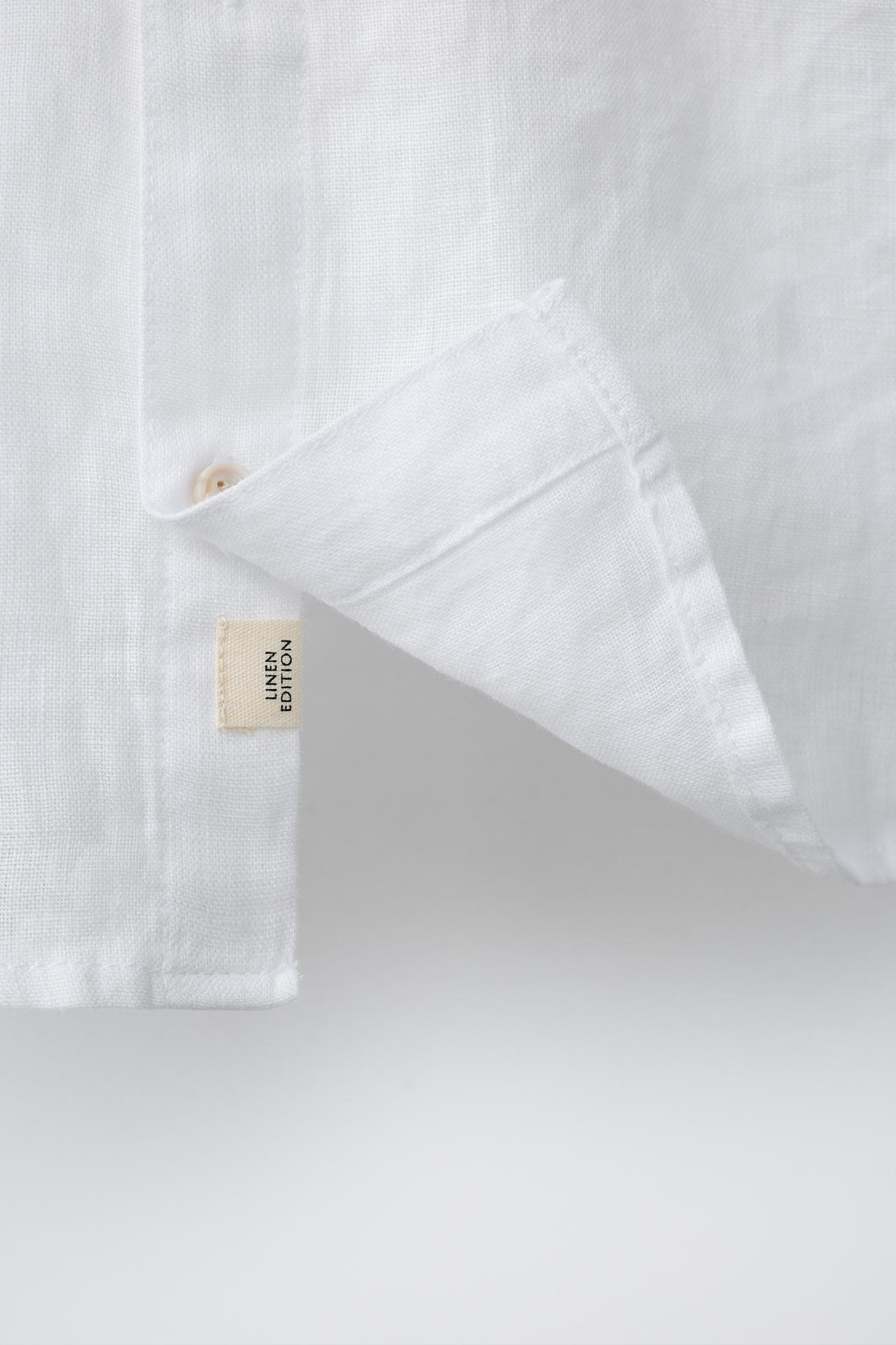 Camisa lino manga corta