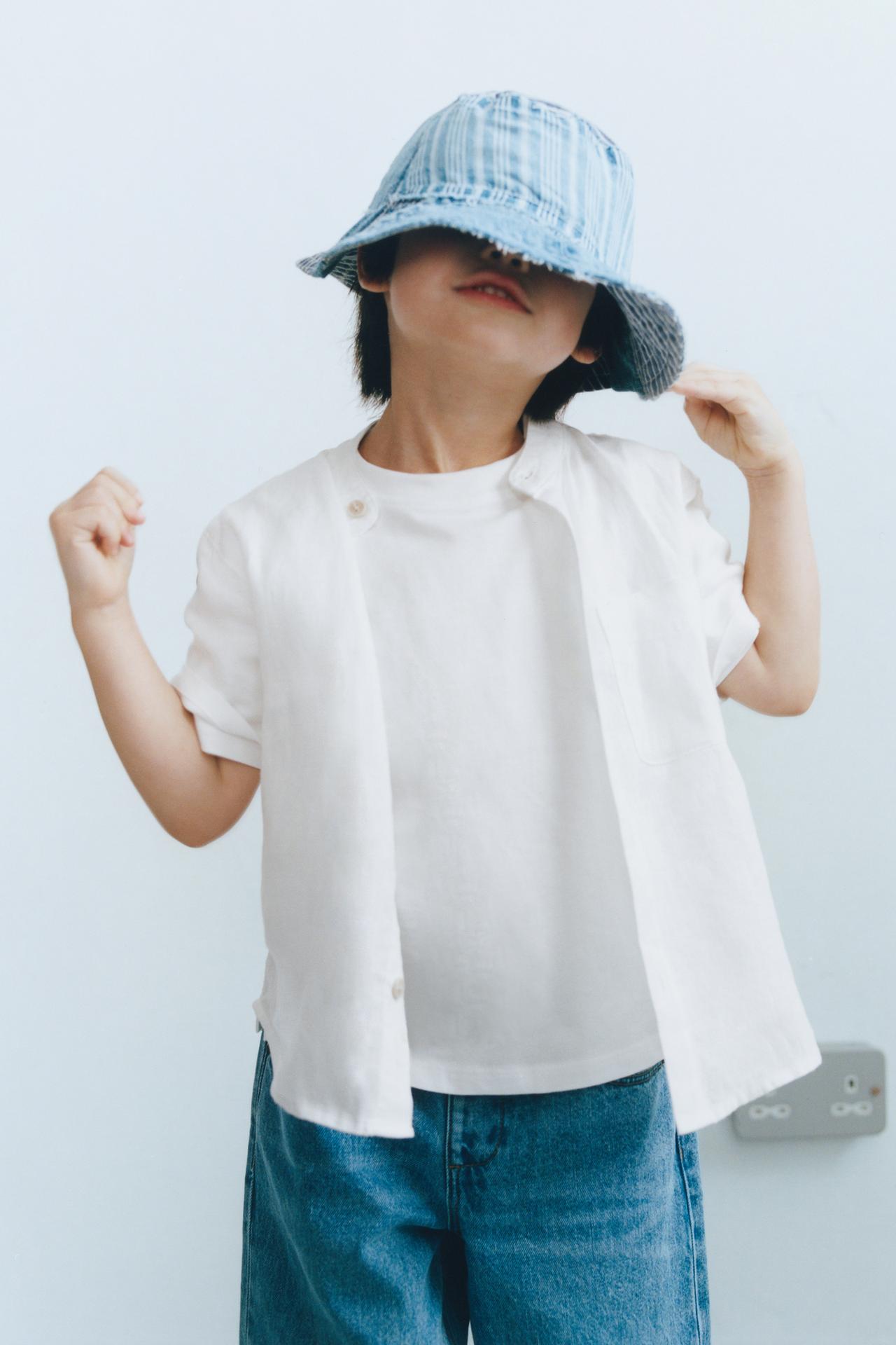Camisa lino manga corta