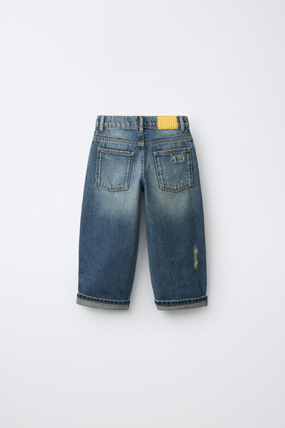 Pantalon jean wide leg roto
