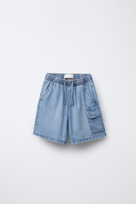 Short jean cargo loose