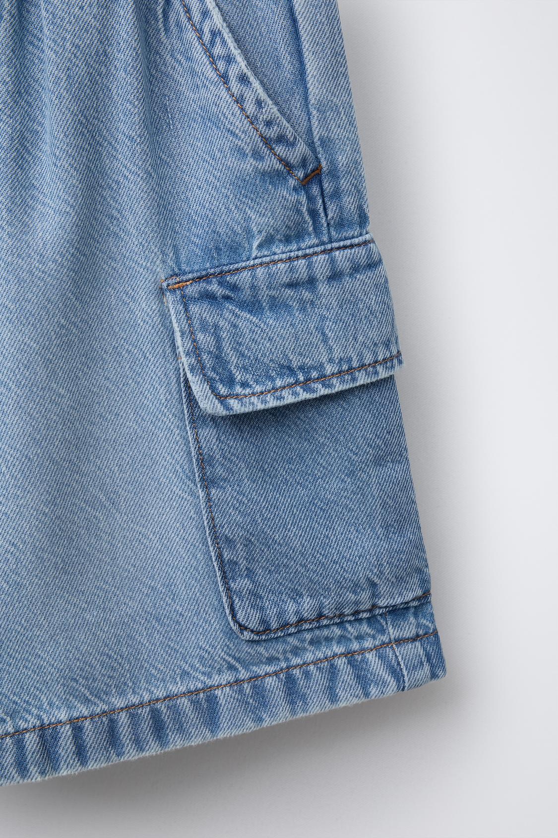 Short jean cargo loose