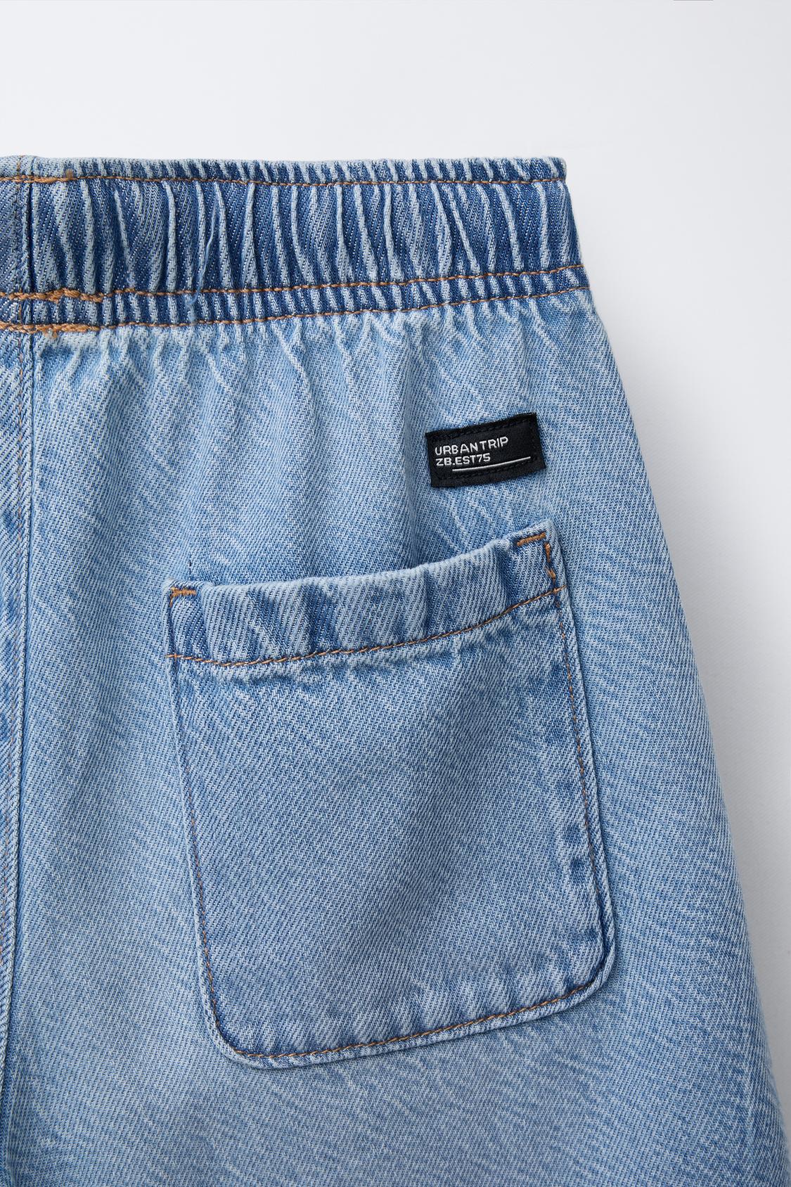 Short jean cargo loose