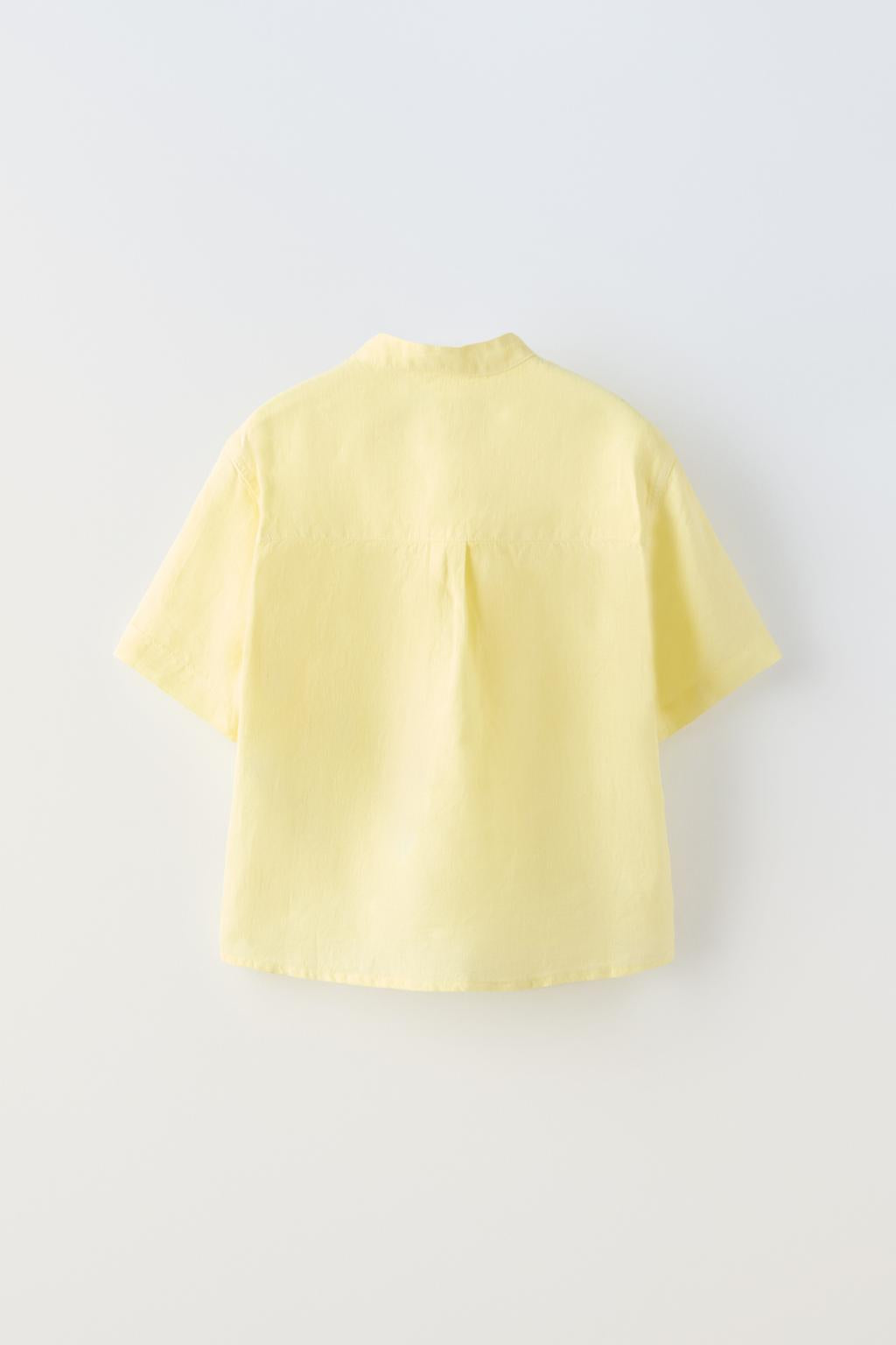 Camisa lino amarilla