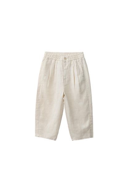 Pantalon con pinzas lino