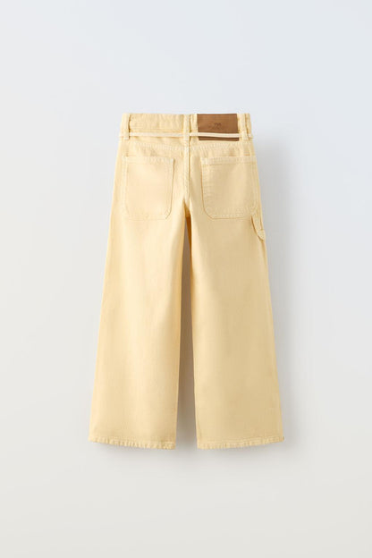 Jeans wide leg amarillo