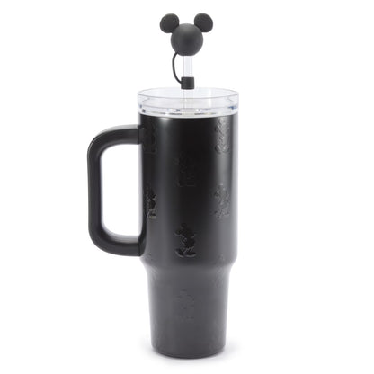 Vaso acero inoxidable con pajita y estuche cremallera Mickey Mouse