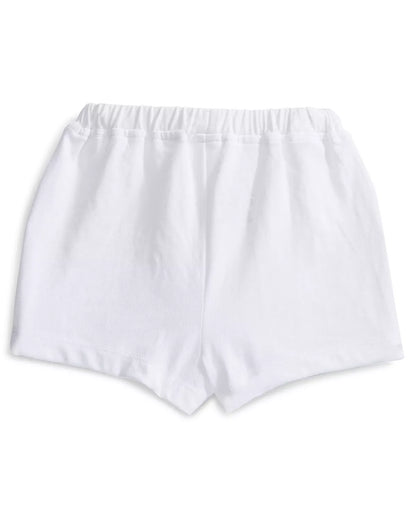 Short blanco con ojales