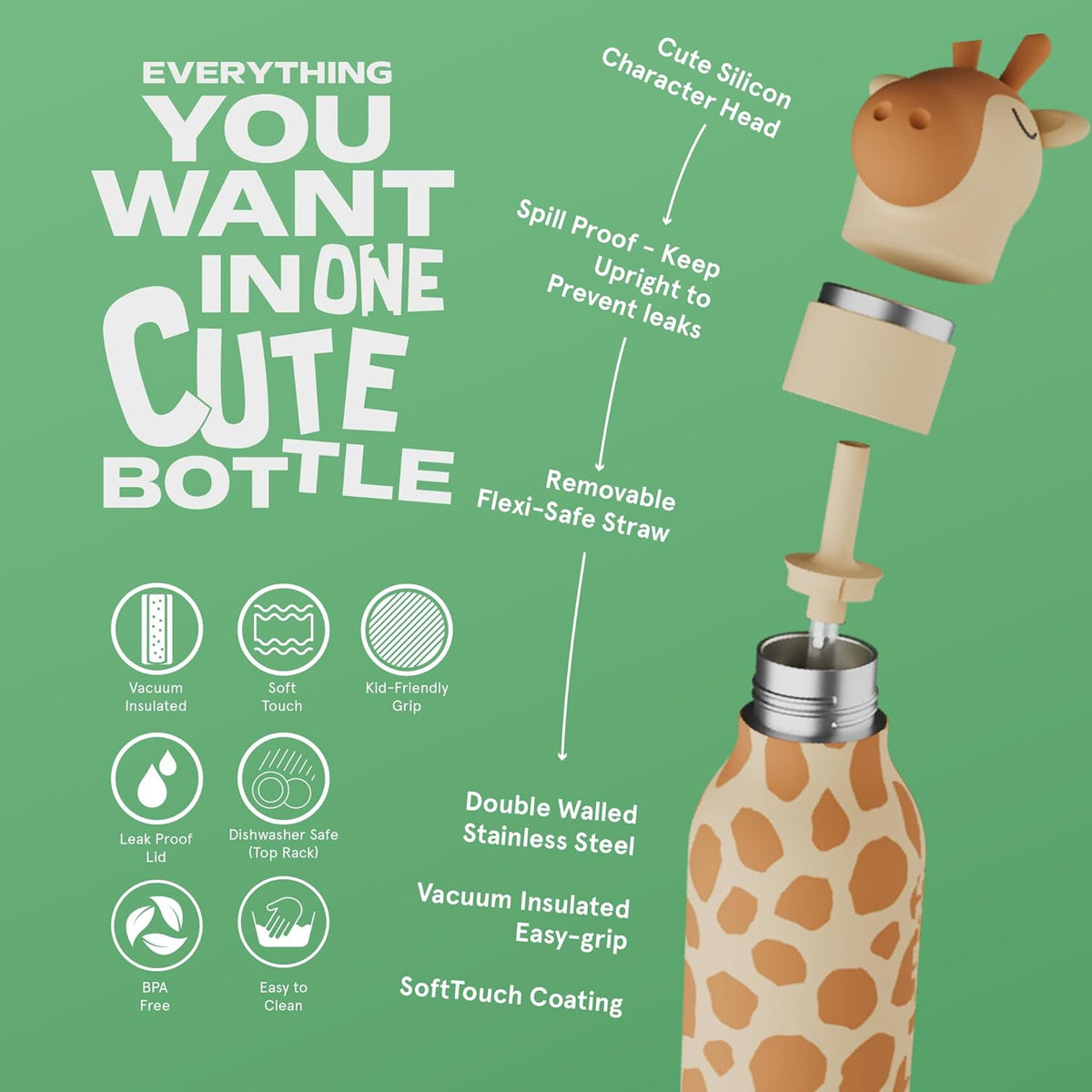 Botella Jirafa 460ml