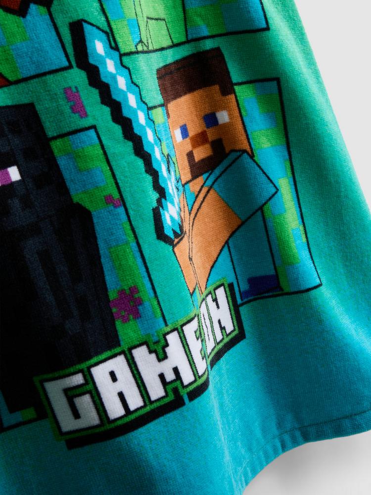 Poncho de toalla con capucha de Minecraft