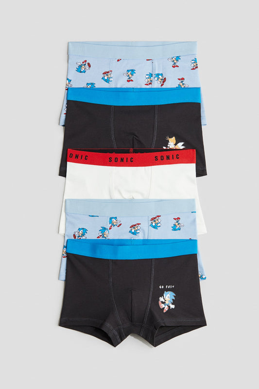 Pack de 5 boxers Sonic