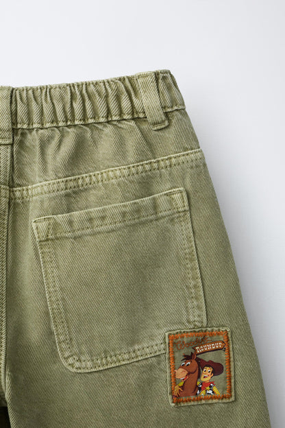 Pantalón jean baggy parches