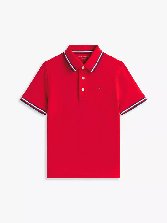 Polera con cuello roja