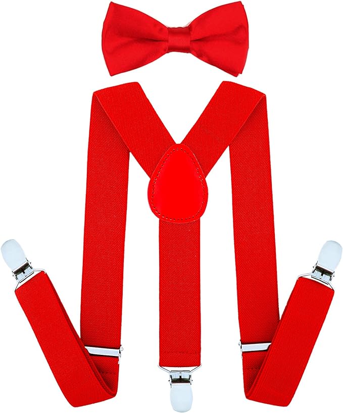 Suspensor con corbata rojo
