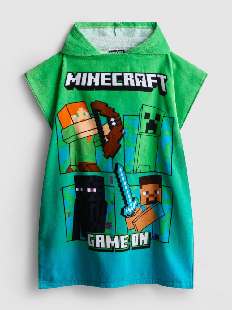 Poncho de toalla con capucha de Minecraft