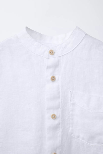 Camisa cuello mao lino