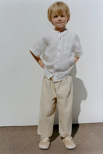 Camisa cuello mao lino