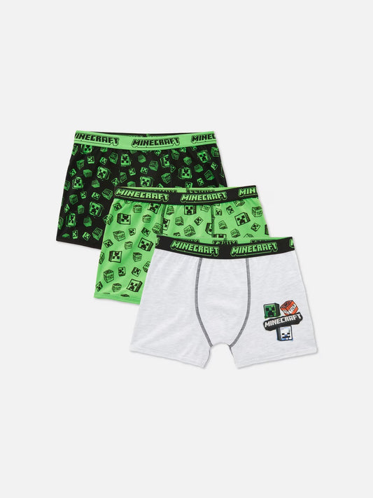 Pack de 3 boxers minecraft