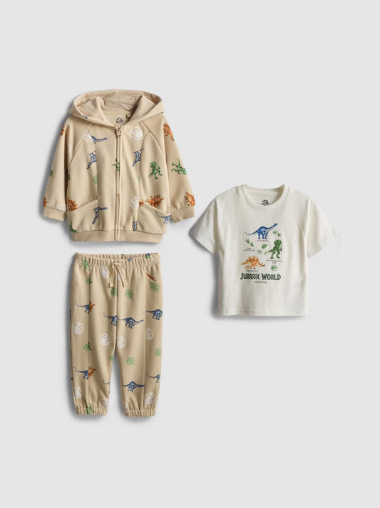 conjunto invierno jurassic world