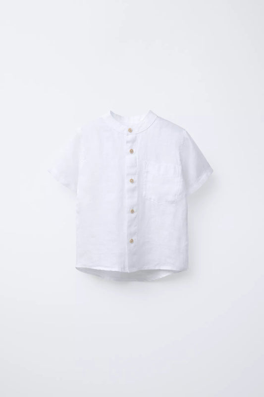 Camisa cuello mao lino