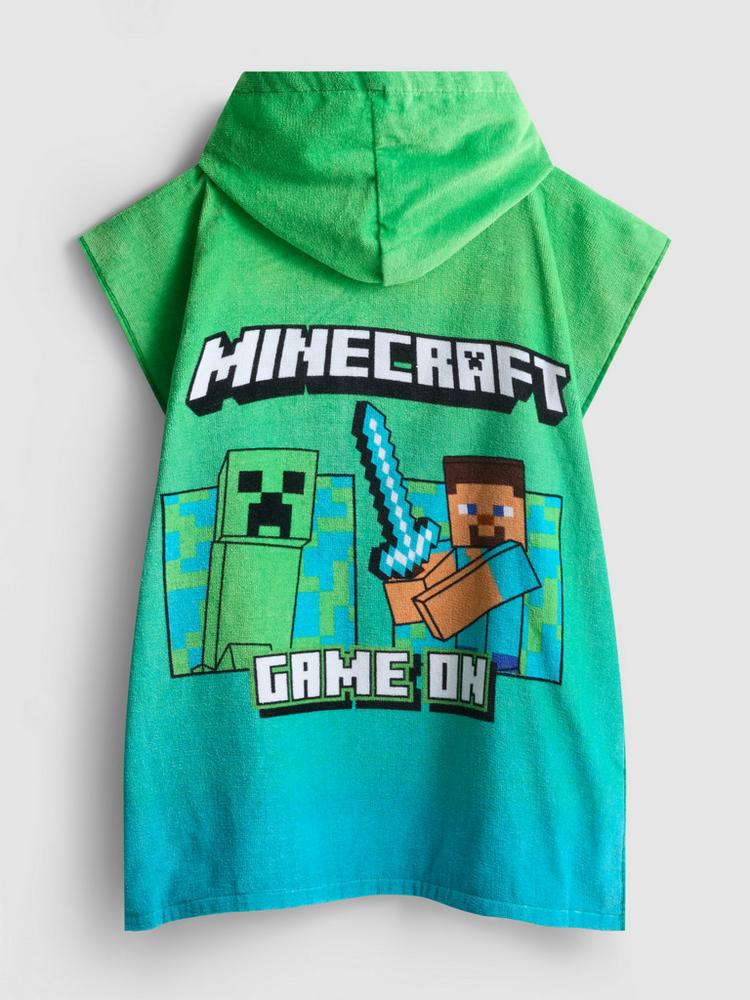 Poncho de toalla con capucha de Minecraft