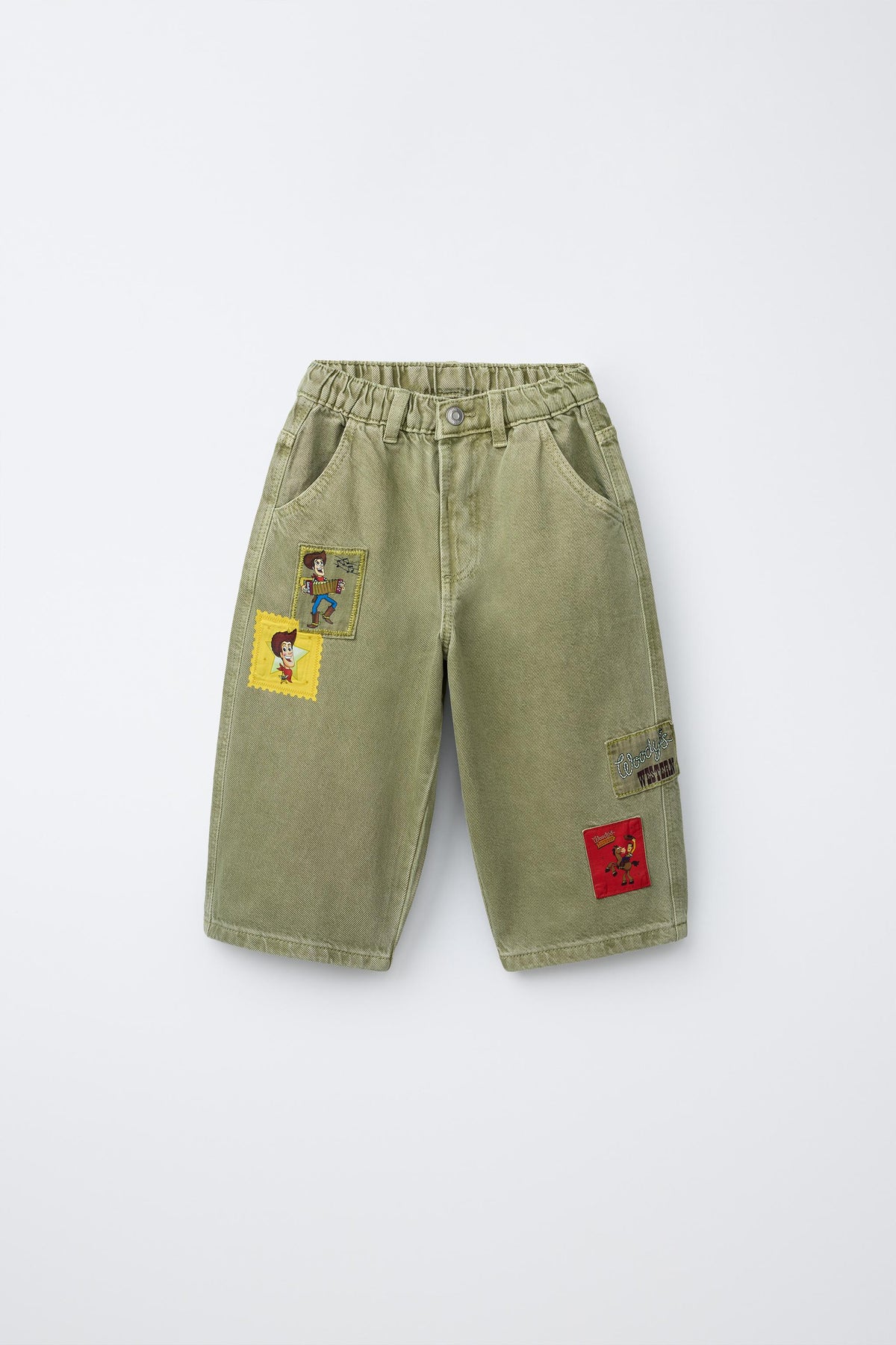 Pantalón jean baggy parches