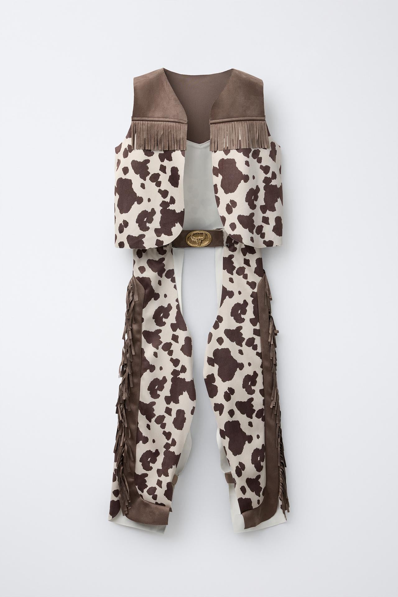 DISFRAZ COWBOY ESTAMPADO ANIMAL FLECOS