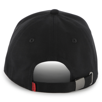 Gorra negra con logo Hugo