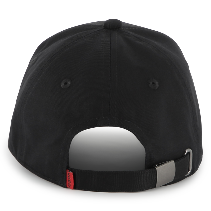 Gorra negra con logo Hugo