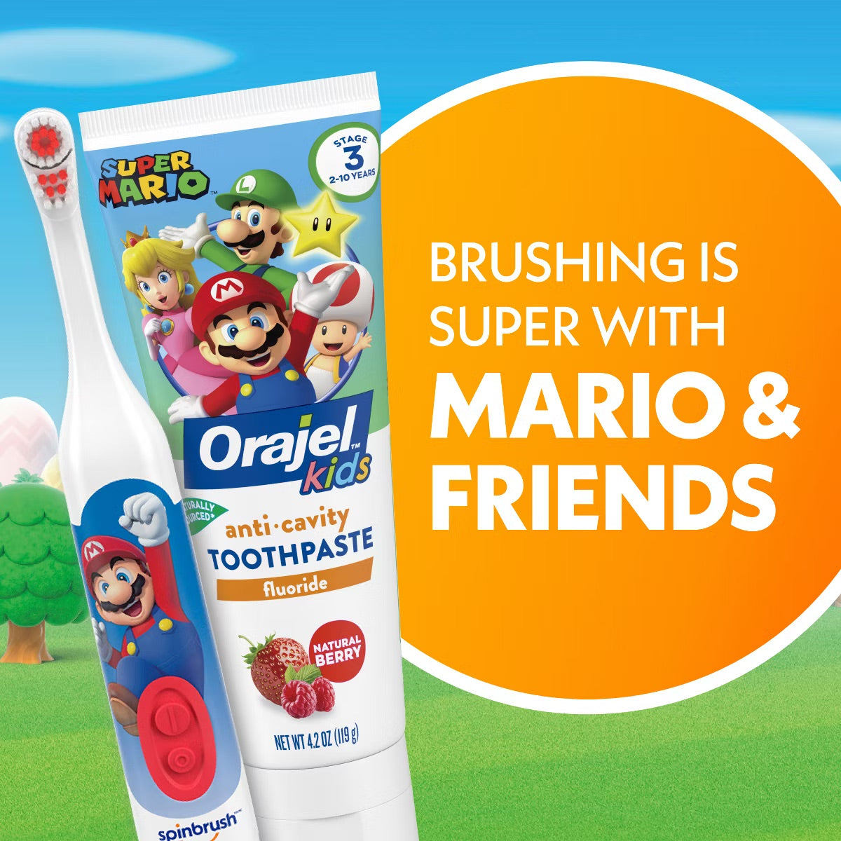 Cepillo de diente super mario