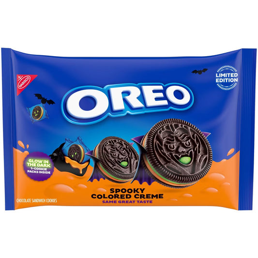 Galleta oreo crema verde y naranja