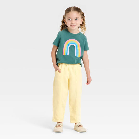 Pantalon relaxed fit amarillo