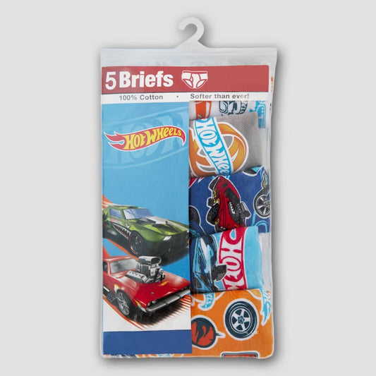 Pack de 5 calzoncillo hotwheels