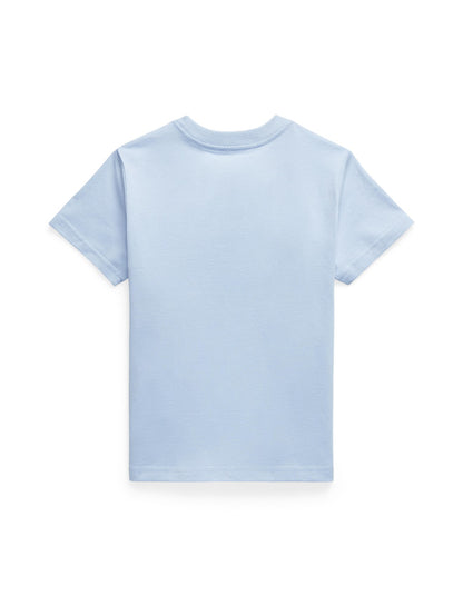 Polera con cuello ralph lauren celeste