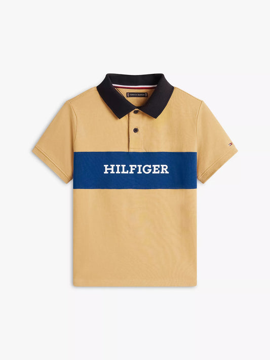 Polera con cuello colorblock